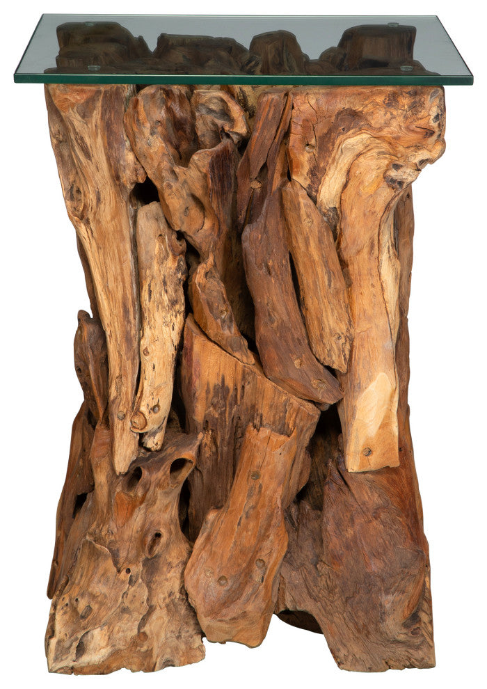 Uttermost Rozel Teak Wood End Table