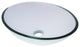 Ovale Clear Tempered Glass Vessel Bathroom Sink