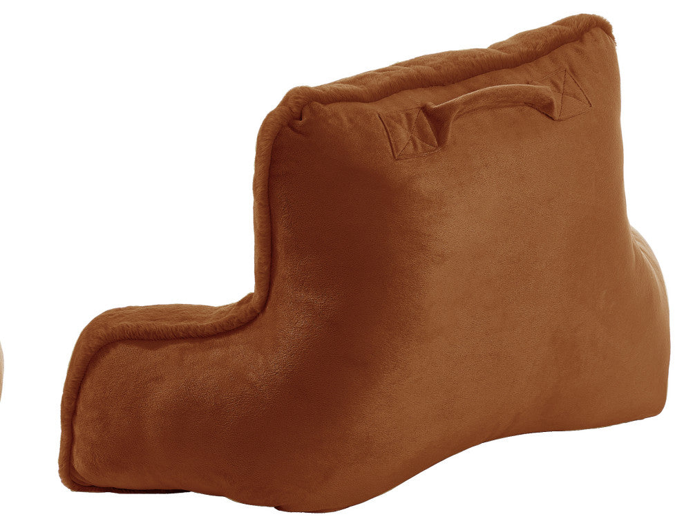 Solid Faux Fur Bedrest, Umber