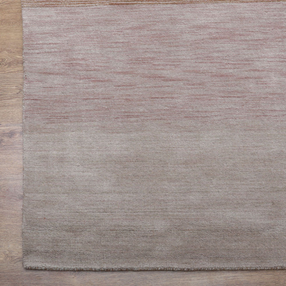 HAND KNOTTED LOOM WOOL ECO-FRIENDLY AREA RUGS - Rectangle, Beige, Contemporary