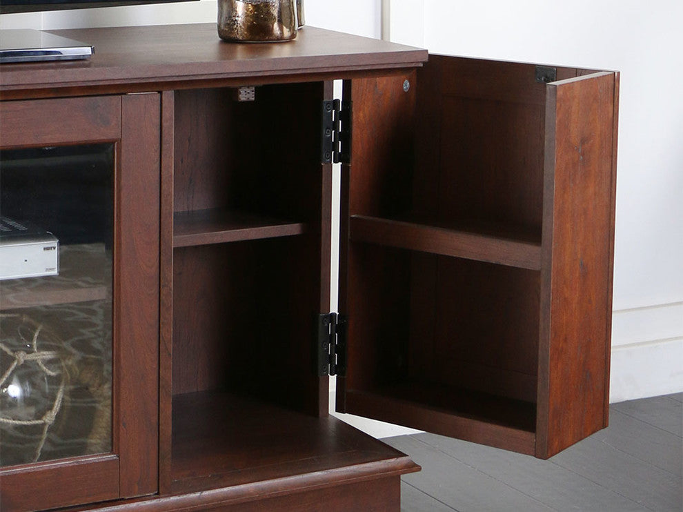 52" Brown Wood TV Stand Console