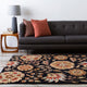 Surya Athena ATH-5017 Transitional Area Rug, Black, 3' x 12' Runner