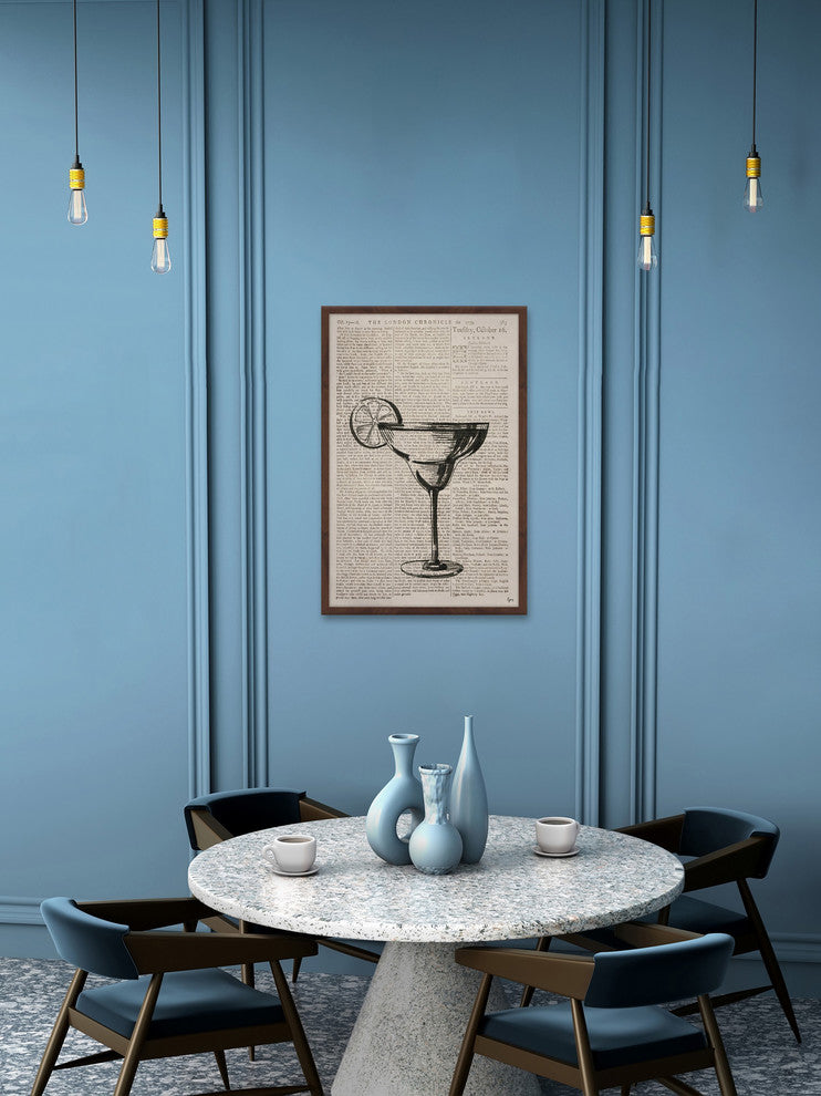 "Margarita Outline" Framed Painting Print, 16"x24"