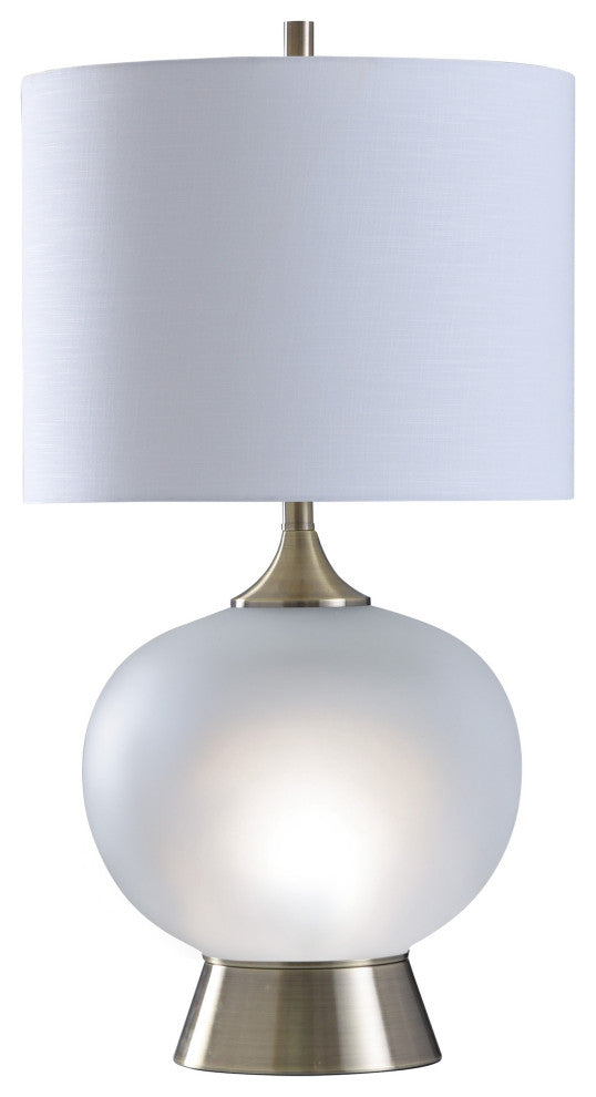 Gemma Moon Glow Table Lamp and Soft Glow Night Light White Fabric Shade