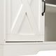 Farmhouse Wood Entertainment Center Modern Storage Cabinet TV Table with white