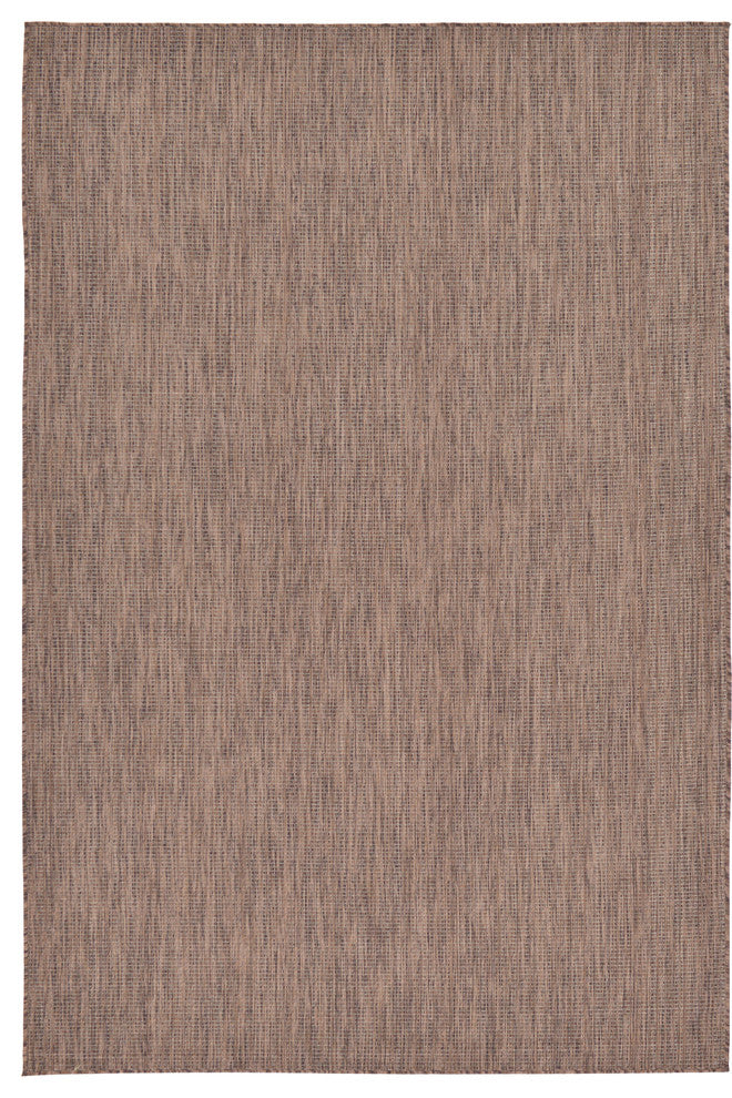 Unique Loom Light Brown Solid Outdoor 6' 0 x 9' 0 Area Rug