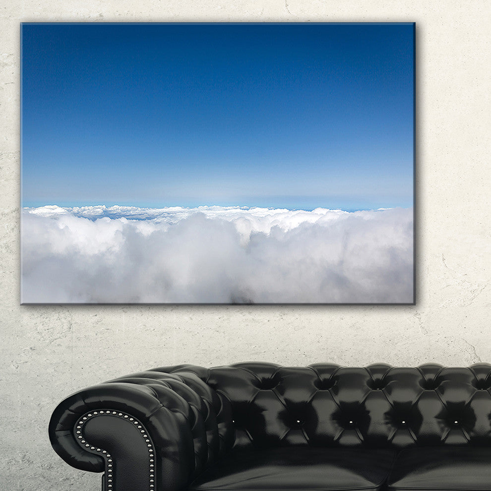 "Aerial View of Sky Over Clouds" Contemporary Landscape Canvas Art, 40"x20"