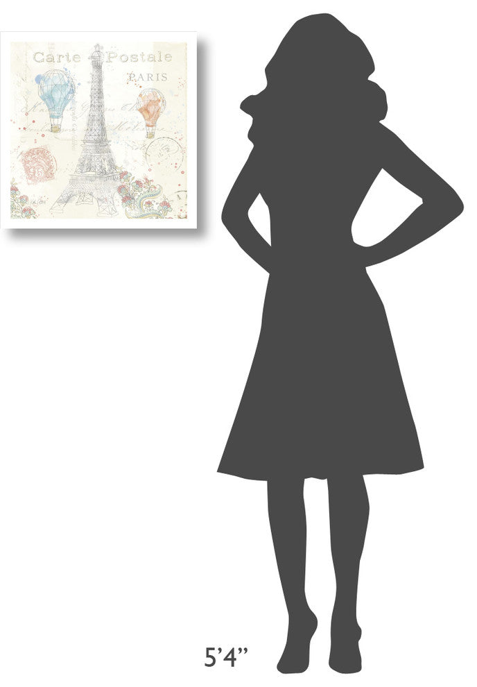"Lighthearted in Paris V" Digital Paper Print by Katie Pertiet, 20"x20"