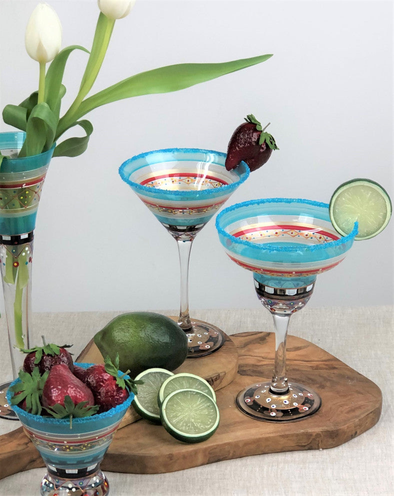 Mosaic Carnival Martini Glasses, Set of 2