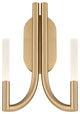 Olette, Wall Sconce, 2-Light, 17", Gold, Frosted Acrylic