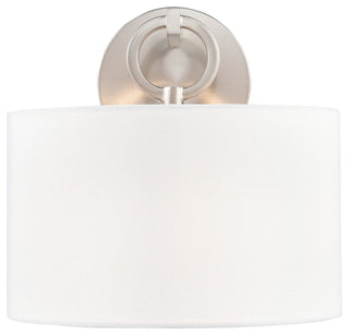 1 Light 9.875 in. Brushed Nickel Sconce