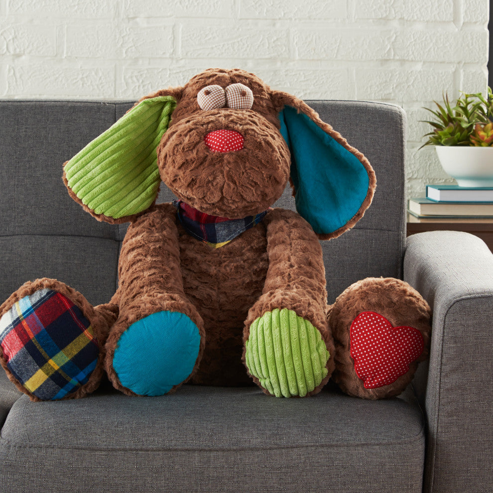 Mina Victory N1214 Plush Animal, Brown, 19" x 24"