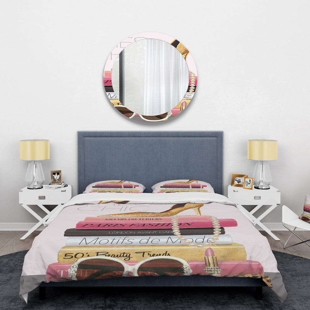 Paris Style Ii Gold and Black Tres Chic Duvet Cover Set, Twin