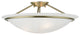 Livex Lighting Antique Brass 3-Light Large Semi-Flush
