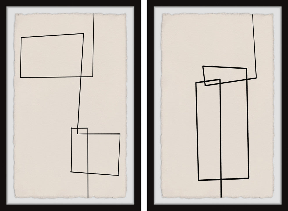 Unbroken Lines Diptych, 2-Piece Set, 8x12 Panels