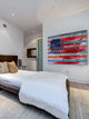 "United States" Print on White Wood, 36"x24"