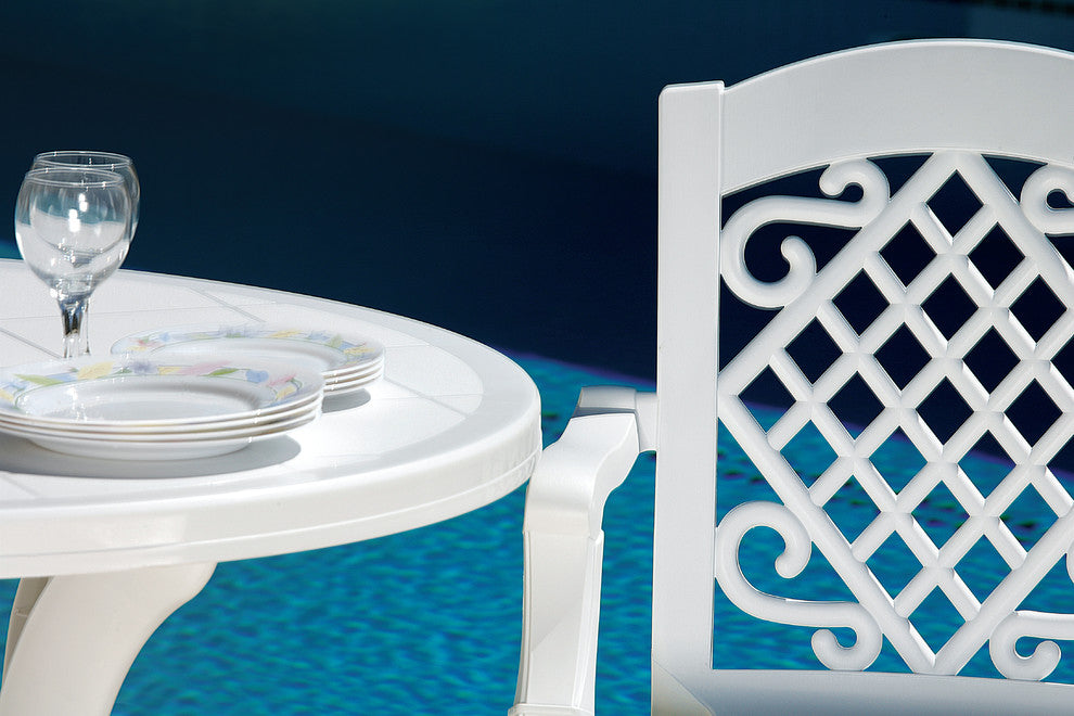 Compamia Truva Outdoor Dining Table, White