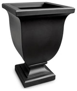 Mayne Augusta 26" Tall Traditional Plastic Planter in Black
