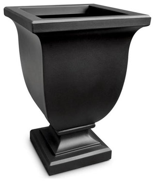 Mayne Augusta 26" Tall Traditional Plastic Planter in Black
