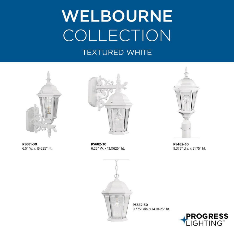 Progress Lighting 1-26W Gu24 Post Lantern, White