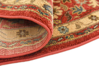 Unique Loom Red Monroe Edinburgh 6' 0 x 6' 0 Round Rug