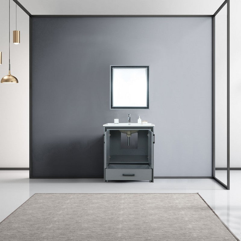 Ziva Transitional Dark Grey 30" Single Vanity Set