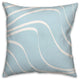 Blue Wavy Lines 18x18 Spun Poly Pillow