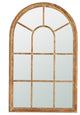Gewnee Large Arched Accent Mirror with Brown Frame