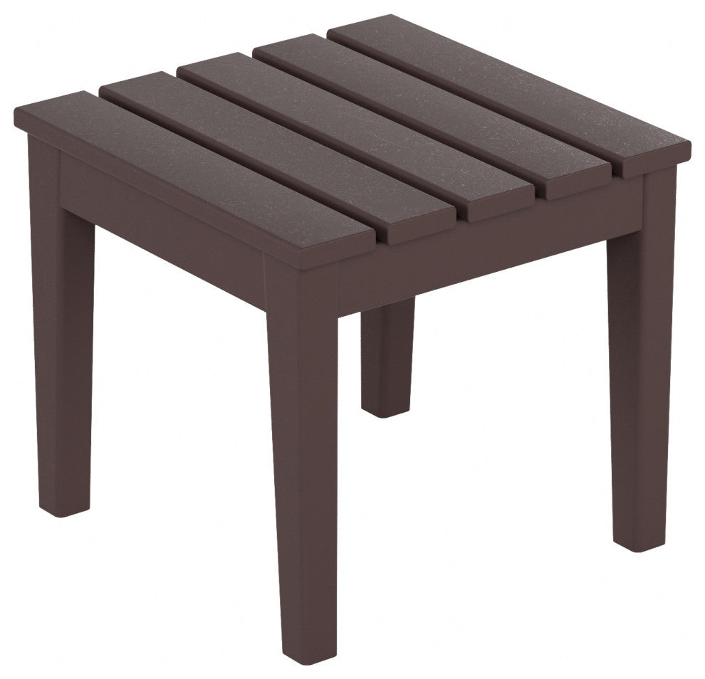 WestinTrends 3PC Outdoor Patio Adirondack Rocking Chair, Side Table Set, Dark Brown