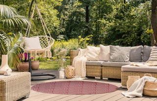 5' Round Lifeflor Diamond Spring Chenille Indoor/Outdoor Rug