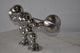 Modern Art Weightlifter Second Pull Position Chrome Statue Size: 20" x 9" x 12