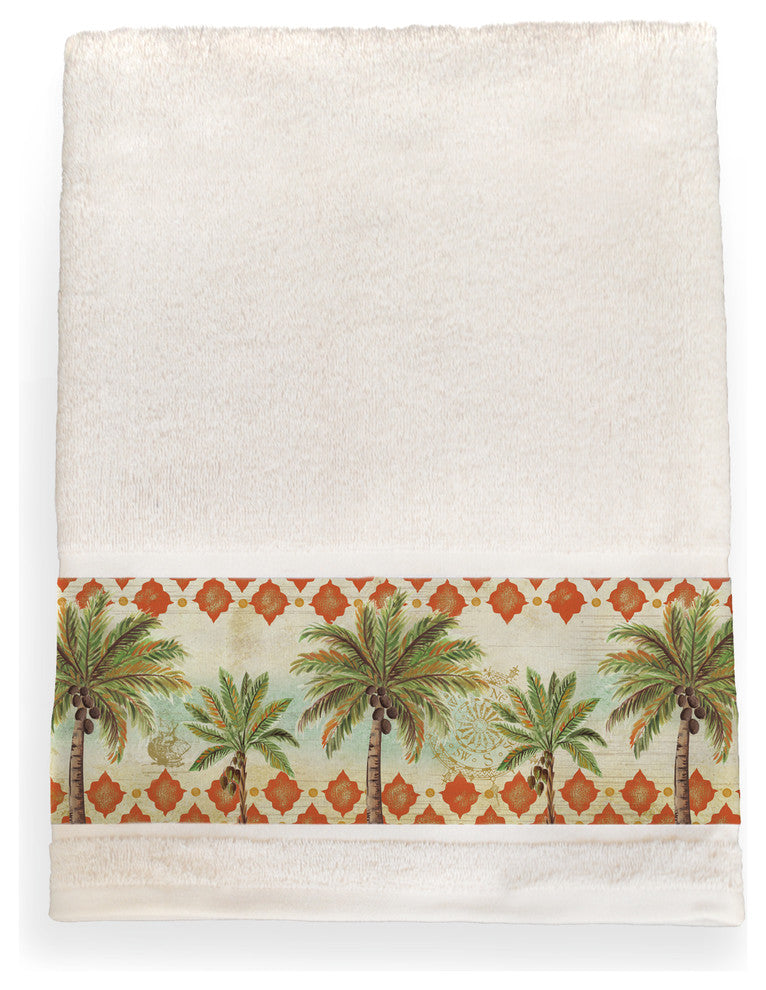 Laural Home Spice Palm Bath Towel