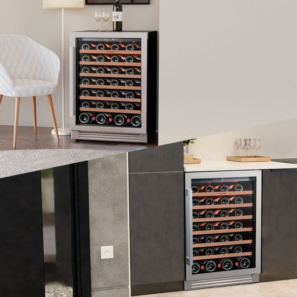 Ca"™Lefort 24" Wine Refrigerator 40-65Â°F Temp Control, 3 LED Lighting