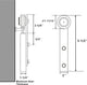 Mini Sliding Barn Door Hardware Kit, Straight Design, 24", Single
