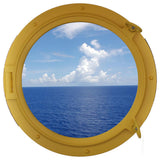 Yellow Porthole Window 24'', Porthole Window, Nautical Wall Hanging