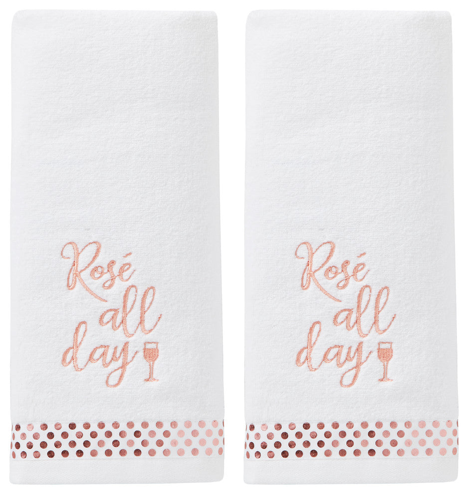 SKL Home 2-Piece Rose All Day Hand Towel Set