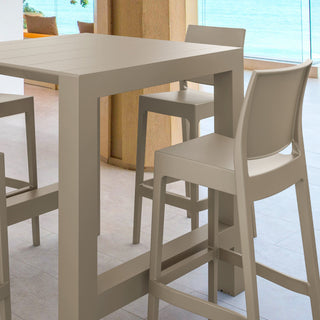 Vegas Maya 5-Piece Bar Set With 39"-55" Extendable Taupe