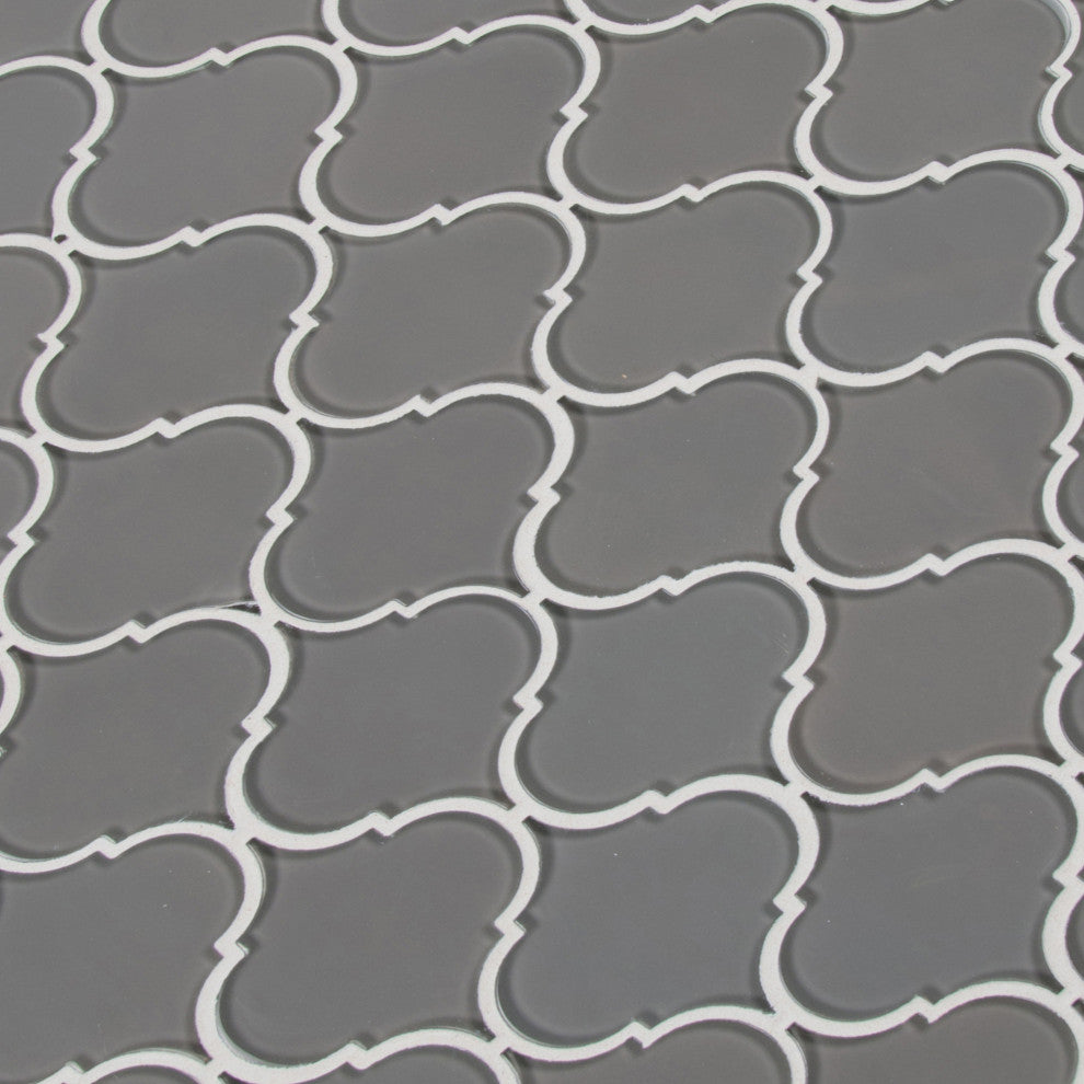 MSI SMOT-GLS-ARA8MM 11" x 13" Specialty Arabesque/Baroque Mosaic - Pebble