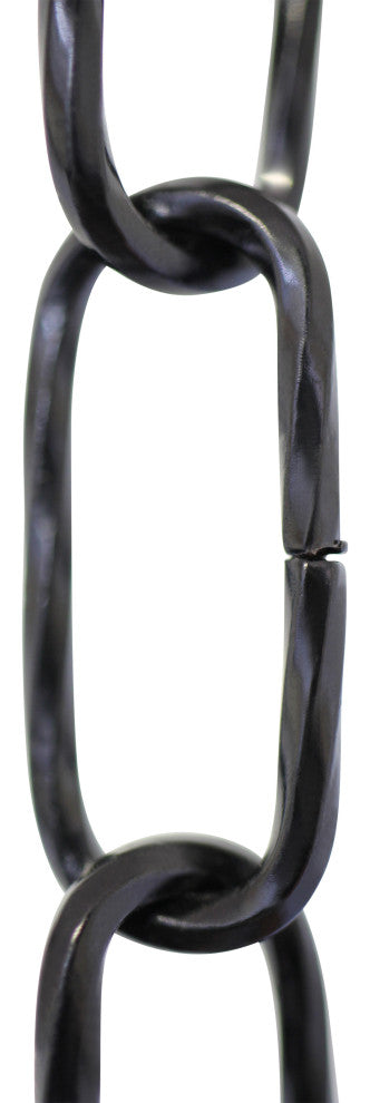 RCH Hardware Steel Standard Link Chandelier Chain, 98 Reel, Black, U30