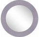Gray Round Accent Glass Mirror