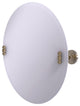 Frameless Round Beveled Edge Tilt Mirror, Antique Pewter