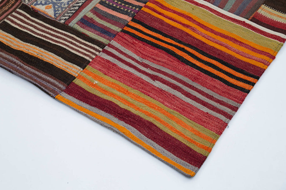 Rug N Carpet - Handmade Oriental 6' 8'' x 9' 11'' Tribal Patchwork Kilim Rug