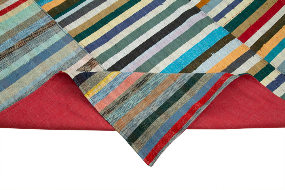 Rug N Carpet - Handmade Oriental 7' 3'' x 10' 1'' Unique Patchwork Kilim Rug