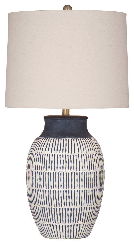 Marrengo Table Lamp - Blue/White