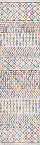 Arta Moroccan Vintage Geometric Area Rug, Multi/Cream, 2 X 8