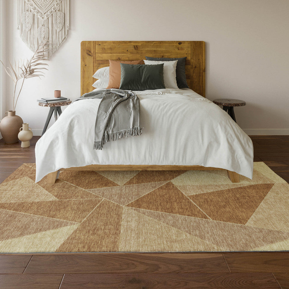 Premium Machine Washable Mayfield AMF636 Paprika 5' x 7'6" Rug