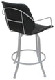 Swivel Metal Counter 26" 30" or 34" Bar Stool - Asheville, Grey - White, 26"