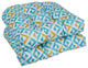 19" U-Shaped Dining Chair Cushions, Set of 2, Tropez Turquoise