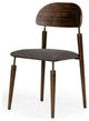 Set of Two Gray Brown Mid Century Dining Chairs