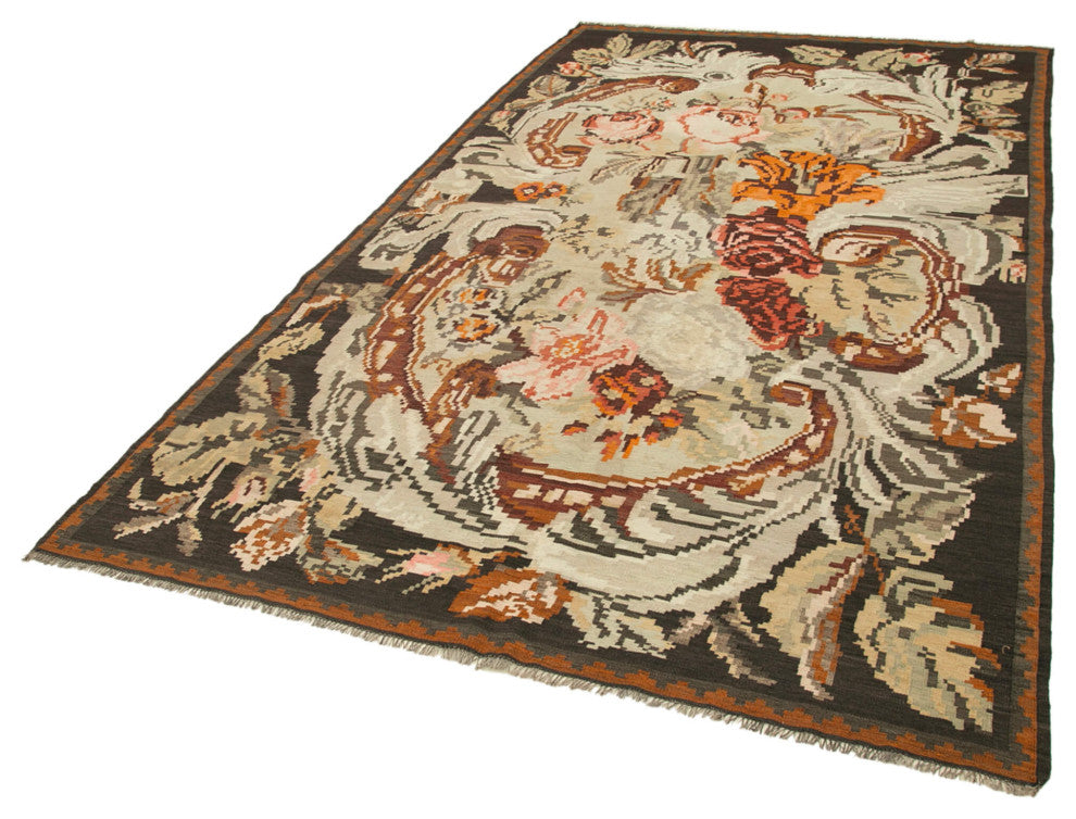 Rug N Carpet - Handmade Moldovian 5' 10'' x 10' 5'' Unique Flatweave Kilim Rug